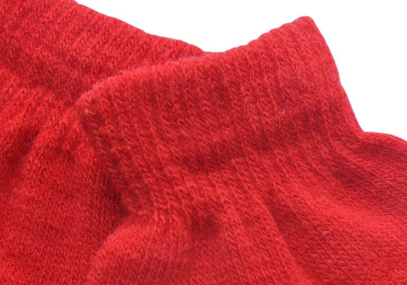 BaiX Toddler Boys and Girls Winter Knitted Writing Gloves, 1-3 Years Old, Red - Image 3